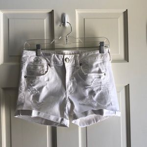 American Eagle distressed jean shorts